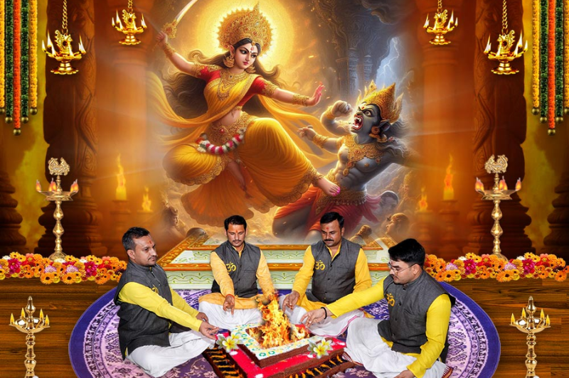 Navratri Special – Lal Mirch Agni Ahuti Maha Yagya Raksha Kavach Anushthan with 1,25,000 Mool Mantra Jaap