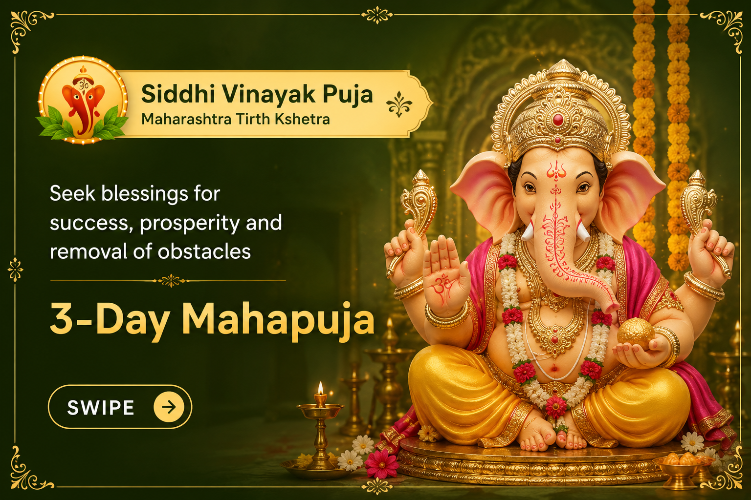 Lalbaugcha Raja Special Ganesh Puja & Abhishek – Divine Blessings from Maharashtra Tirth Kshetra🙏🪔